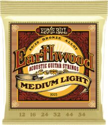 Acoustic guitar strings Ernie ball Folk 2003 Earthwood 80/20 Bronze Medium Light 12-54 - Set of strings