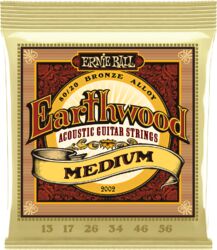 Acoustic guitar strings Ernie ball Folk (6) 2002 Earthwood Medium 13-56 - Set of strings