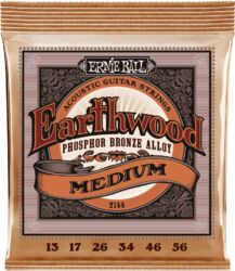 Acoustic guitar strings Ernie ball Folk (6) 2144 Earthwood Phosphor Medium 13-56 - Set of strings