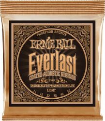 Acoustic guitar strings Ernie ball Folk (6) 2548 Everlast Coated Phosphor Bronze 11-52 - Set of strings
