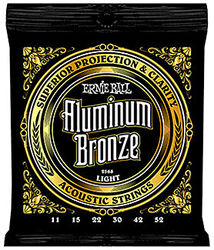 Acoustic guitar strings Ernie ball Folk (6) 2568 Aluminum Bronze 11-52 - Set of strings