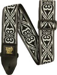 Guitar strap Ernie ball Jacquard 2-inches Guitar Strap - Black Heart