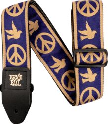 Guitar strap Ernie ball Jacquard 2-inches Guitar Strap - Peace Love Dove Navy Blue Beige