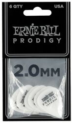 Guitar pick Ernie ball Mediators prodigy blanc standard 2mm (X6)