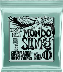 Electric guitar strings Ernie ball P02211 Electric Guitar 6-String Set Mondo Slinky Nickel Wound 10.5-52 - Set of strings