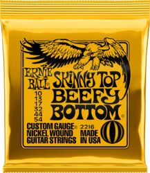 Electric guitar strings Ernie ball P02216 Electric Guitar 6-String Set Skinny Top Beefy Bottom Slinky NPS 10-54 - Set of strings