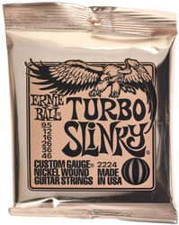 Electric guitar strings Ernie ball P02224 Electric Guitar 6-string Set Turbo Slinky NPS 9.5-46 - Set of strings