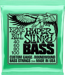 Electric bass strings Ernie ball P02841 Electric Bass 4-String Set Hyper Slinky Nickel Wound 40-100 - Set of 4 strings