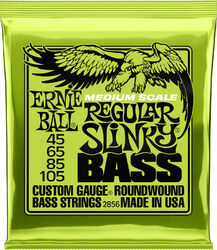 Electric bass strings Ernie ball P02856 Electric Bass 4-String Set Regular Slinky Nickel Wound Medium Scale 45-105 - Set of 4 strings