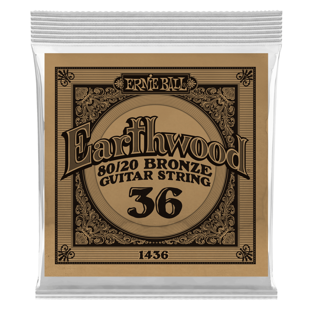 Ernie Ball Corde Au DÉtail Folk (1) Earthwood 80/20 Bronze 036 - Acoustic guitar strings - Variation 1