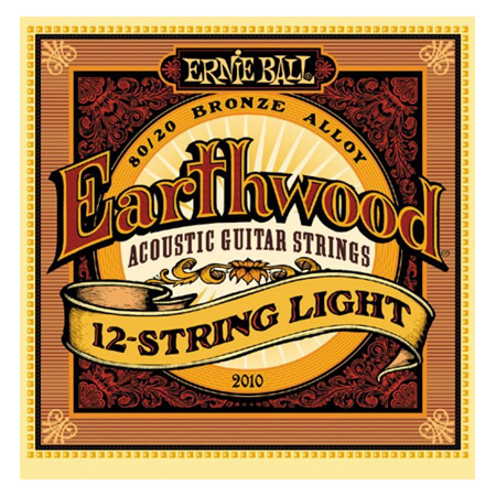 Ernie Ball Jeu De 12 Cordes Folk (12) 2010 Earthwood 80/20 Bronze Light 009-046 - Acoustic guitar strings - Variation 1