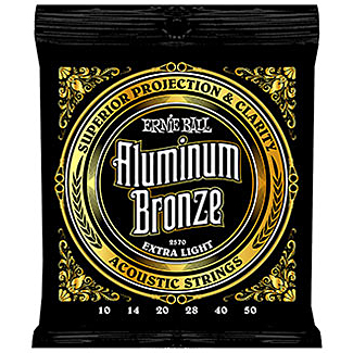 Ernie Ball Jeu De 6 Cordes Folk (6) 2570 Aluminum Bronze Medium Light 10-50 - Acoustic guitar strings - Variation 1