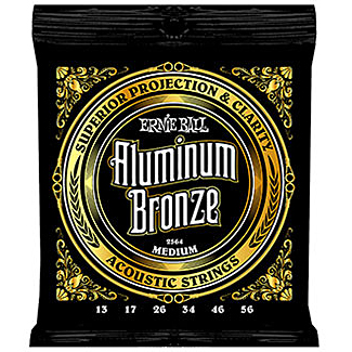 Ernie Ball Jeu De 6 Cordes Folk (6) 2564 Aluminum Bronze Acoustic Medium 13-56 - Acoustic guitar strings - Variation 1