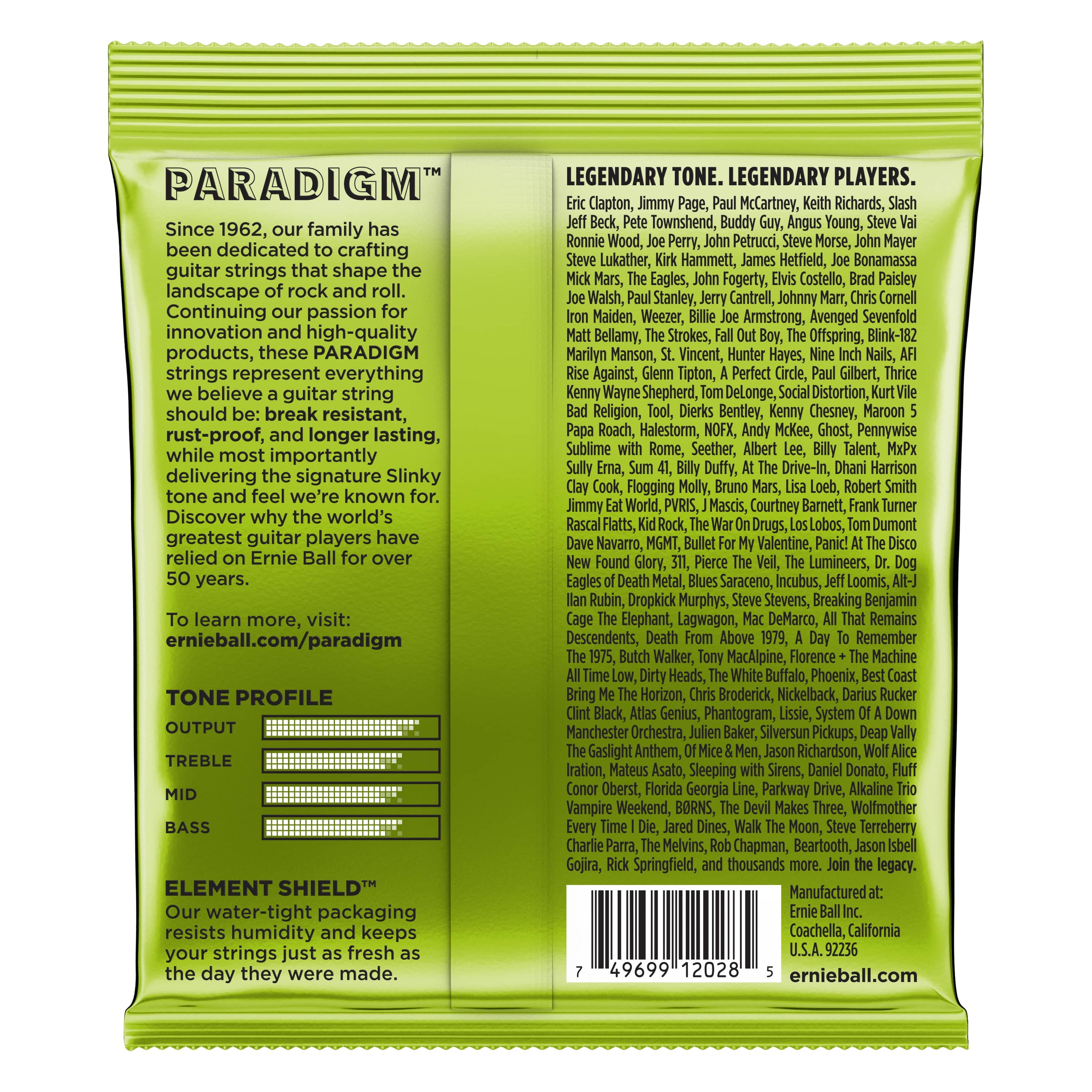 Ernie Ball P02028 7-string Paradigm Sthb Electric Guitar 7c 10-56 - Electric guitar strings - Variation 1