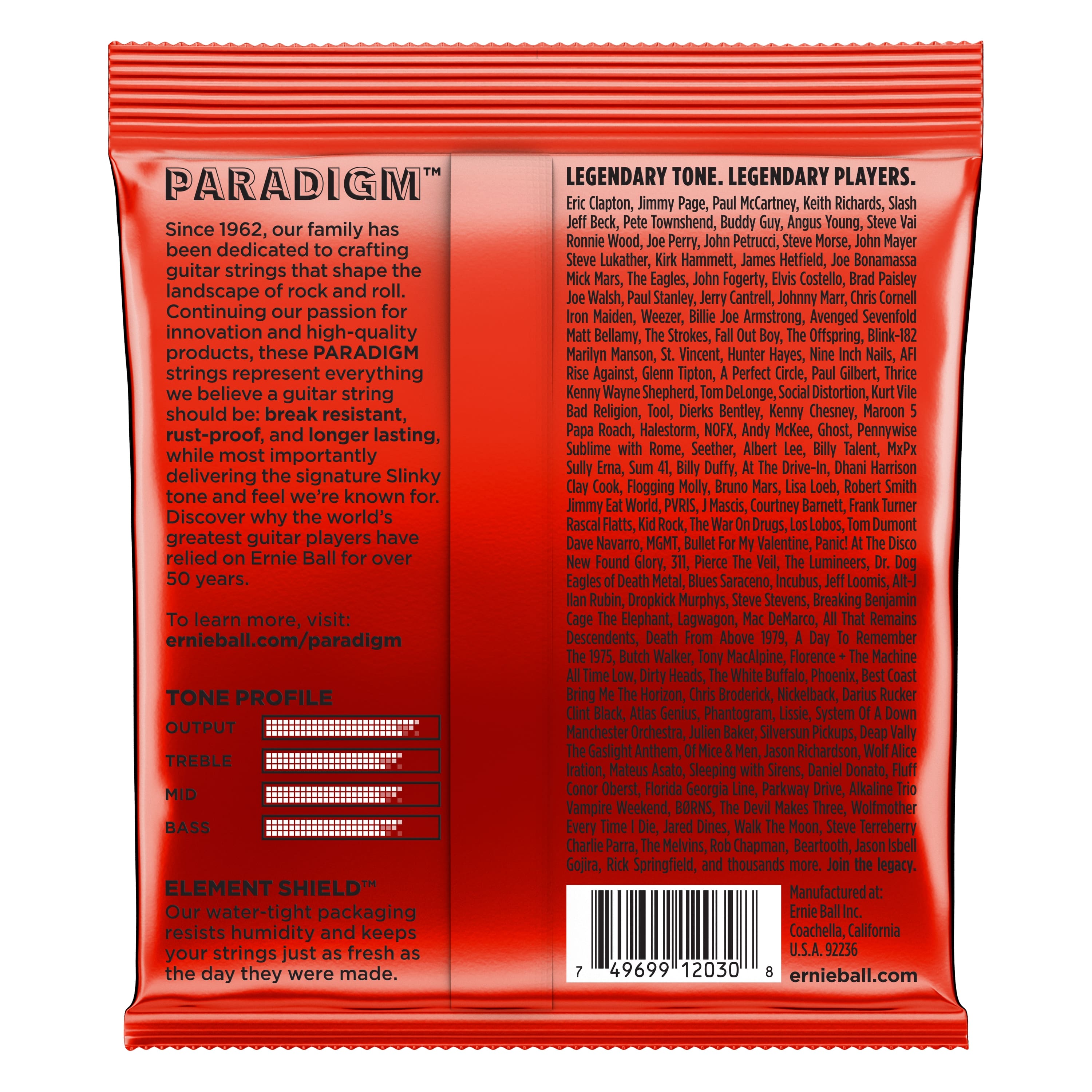 Ernie Ball P02030 7-string Paradigm Sthb Slinky Electric Guitar 7c 10-62 - Electric guitar strings - Variation 1