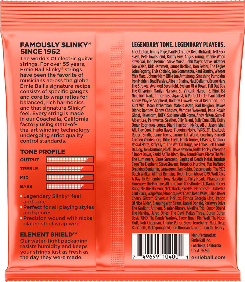 Ernie Ball P02615 Sthb Slinky Nickel Wound Electric Guitar 7c 10-62 - Electric guitar strings - Variation 1