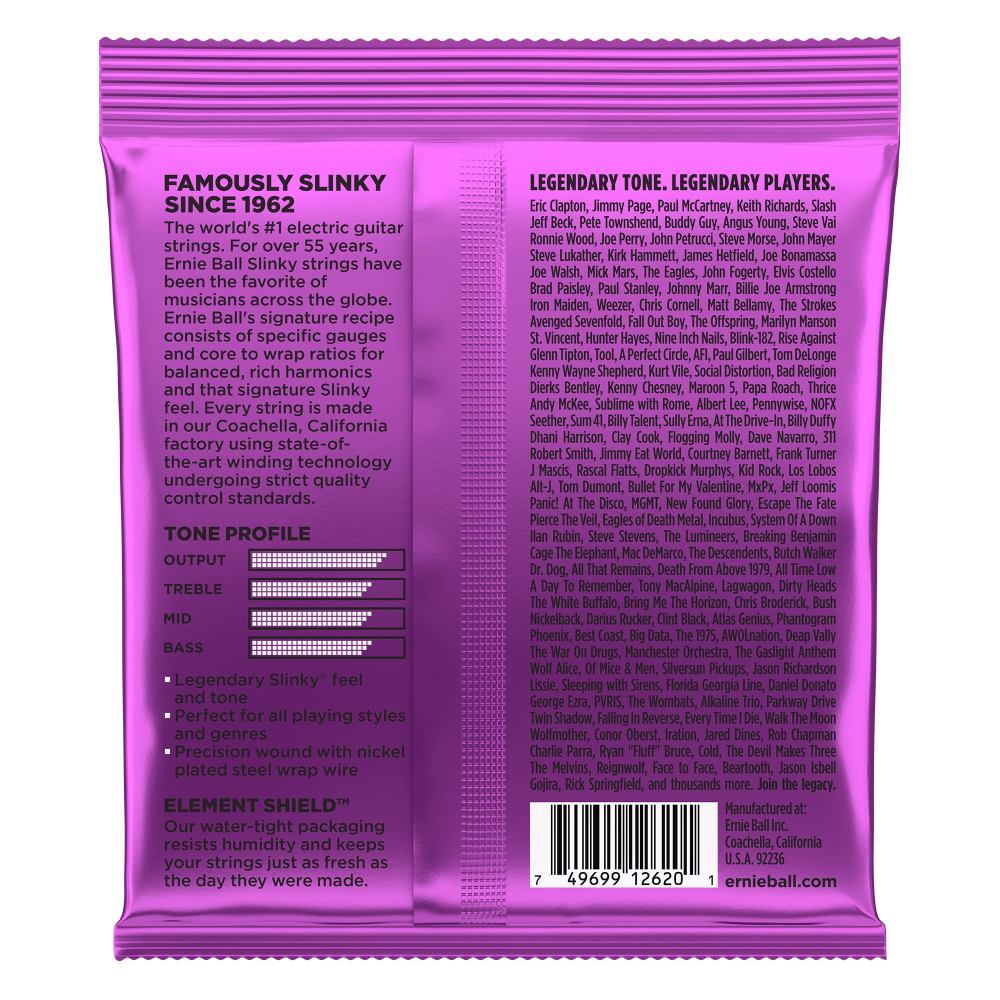 Ernie Ball P02620 Power Slinky Nickel Wound Electric Guitar Strings 7c 11-58 - Electric guitar strings - Variation 1