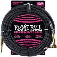 P06081 Braided 10ft Straigth / Angle Instrument Cable - Black
