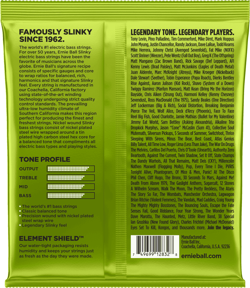 Ernie Ball Jeu De 4 Cordes Bass (4) 2832 Regular Slinky 50-105 - Electric bass strings - Variation 1