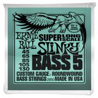P02850 5-String Slinky Nickel Wound Super Long Scale Electric Bass Strings 45-130 - 5-string set