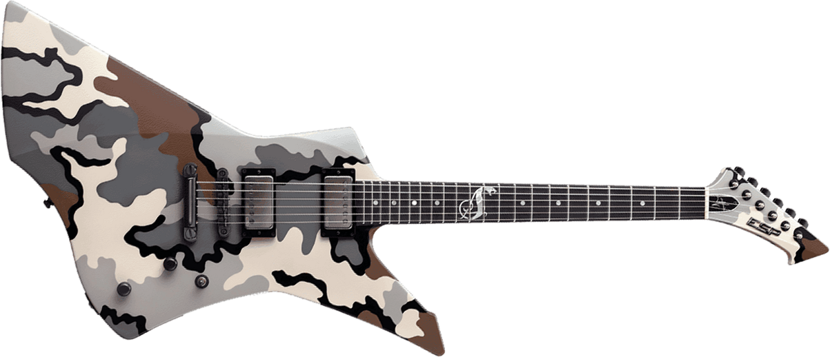 Esp Custom Shop James Hetfield Snakebyte Jap Signature 2h Emg Eb - Camo - Metal electric guitar - Main picture
