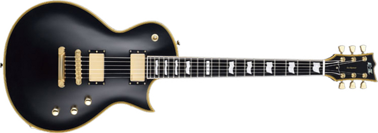 Esp E-ii Eclipse 2h Seymour Duncan Ht Eb - Vintage Black - Single cut electric guitar - Main picture