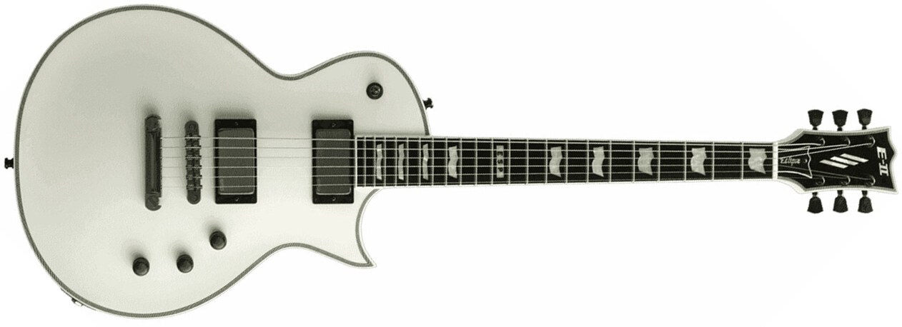 Esp E-ii Eclipse Japon Hh Emg Ht Eb - Snow White - Single cut electric guitar - Main picture