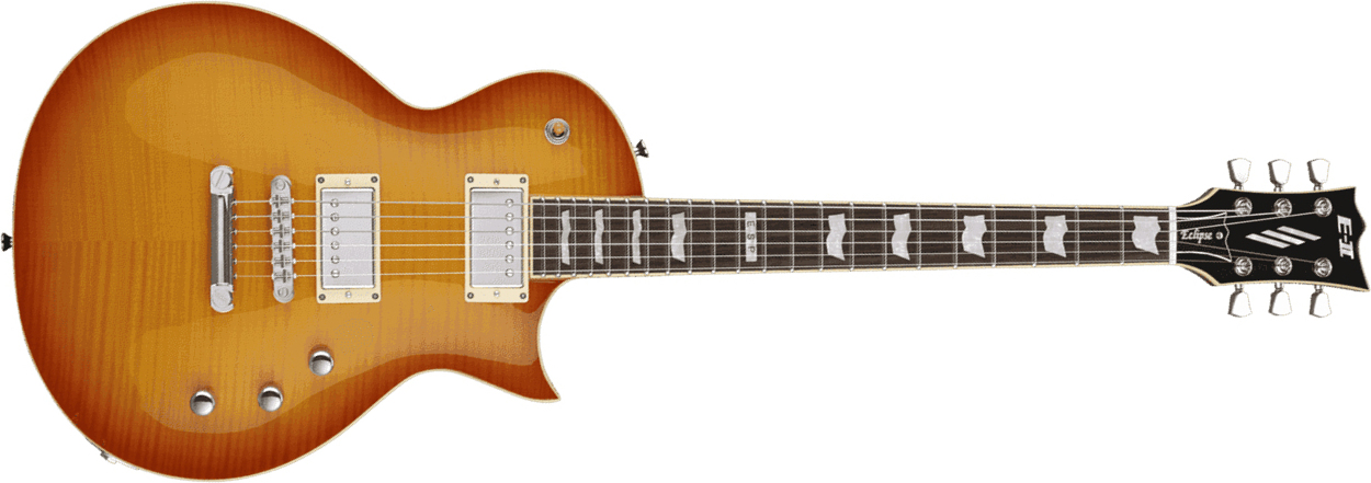Esp E-ii Eclipse Japon Hh Seymour Duncan Ht Rw - Vintage Honey Burst - Single cut electric guitar - Main picture