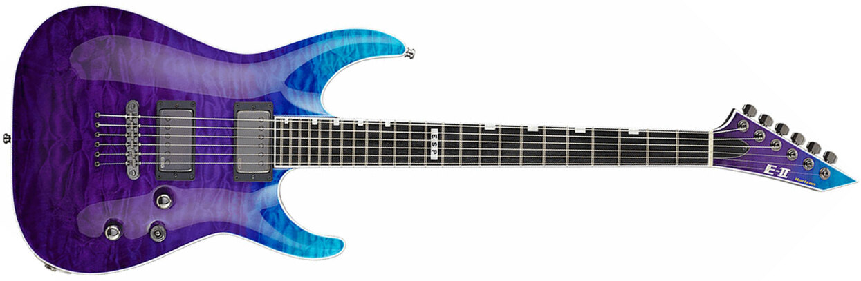 Esp E-ii Horizon Nt-ii Hh Emg Eb - Blue-purple Gradation - Str shape electric guitar - Main picture