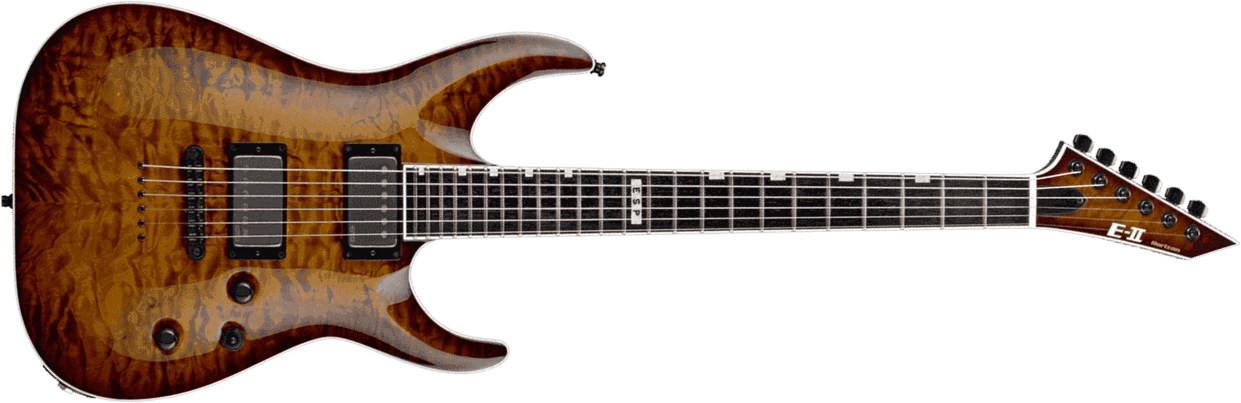 Esp E-ii Horizon Nt-ii Jap 2h Emg Ht Eb - Amber Cherry Sunburst - Str shape electric guitar - Main picture
