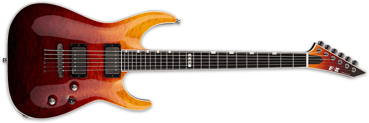 Esp E-ii Horizon Nt-ii Japon Hh Emg Ht Eb - Tiger Eye Amber Fade - Str shape electric guitar - Main picture