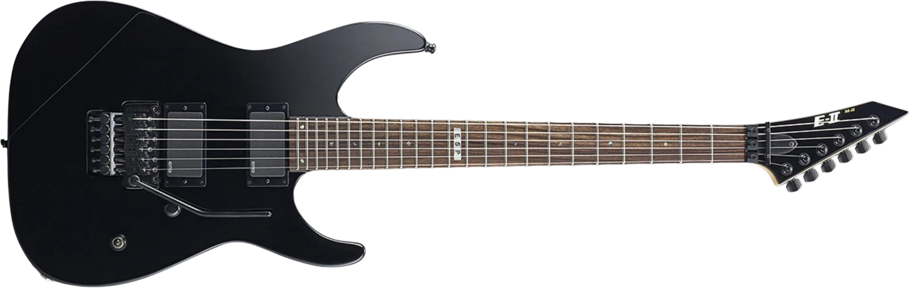 Esp E-ii M-ii Neck Thru Jap 2h Emg Fr Rw - Black - Str shape electric guitar - Main picture