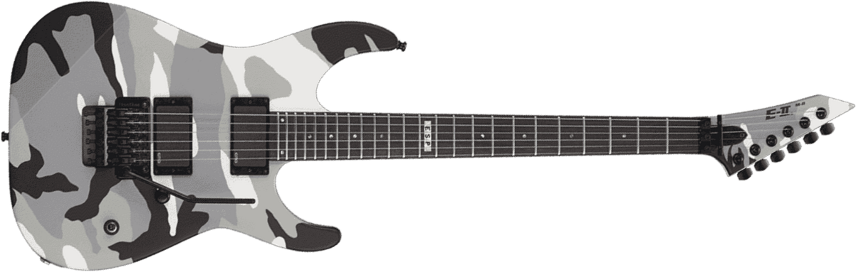 Esp E-ii M-ii Neck Thru Jap 2h Emg Fr Eb - Urban Camo - Str shape electric guitar - Main picture