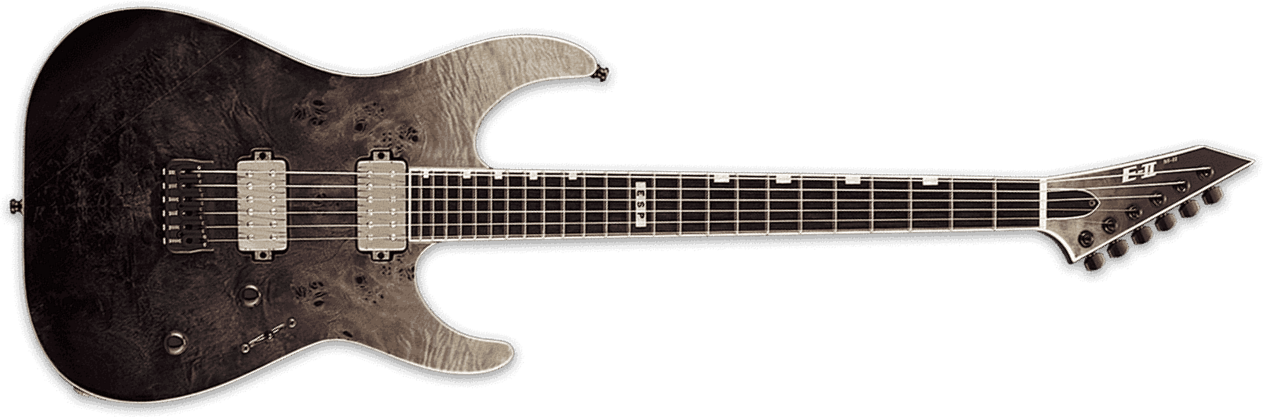 Esp E-ii M-ii Nt Jap 2h Bare Knuckle Ht Eb - Black Natural Fade - Str shape electric guitar - Main picture