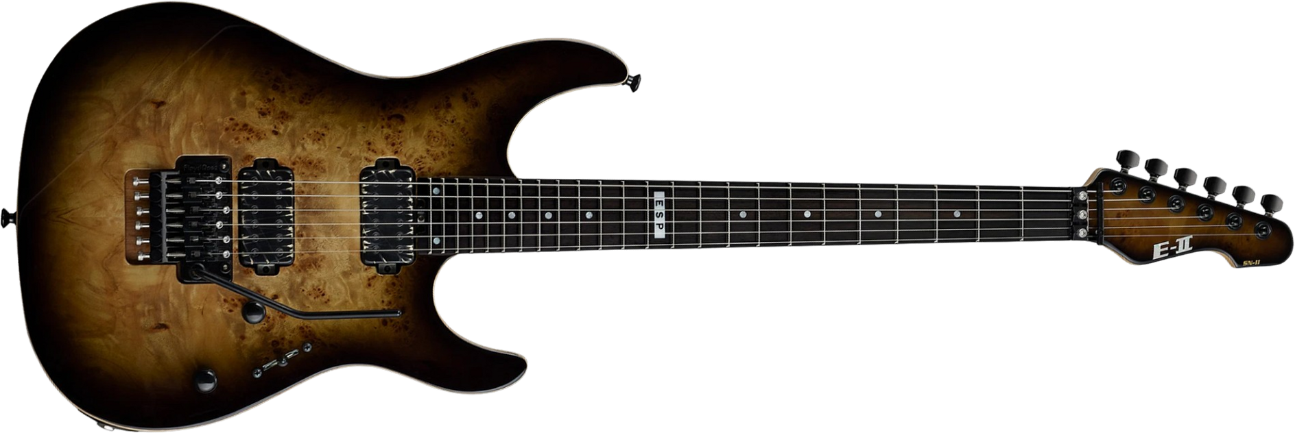 Esp E-ii Sn-ii Jap 2h Bare Knuckle Fr Eb - Nebula Black Burst - Metal electric guitar - Main picture