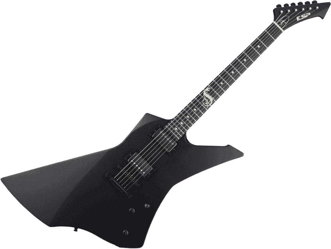 Esp Custom Shop James Hetfield Snakebyte Japan Black Satin Solid Body Electric Guitar Black