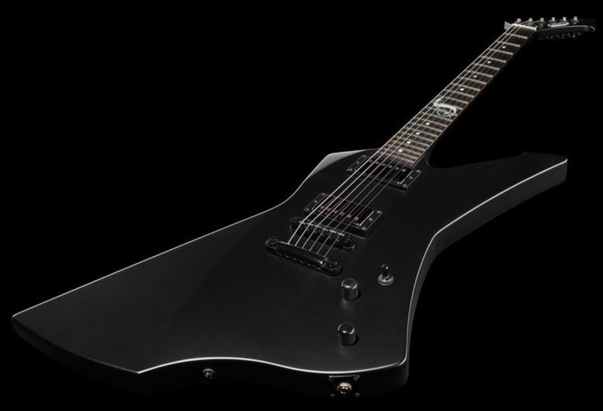 Esp Custom Shop James Hetfield Snakebyte Jap Signature 2h Emg Eb - Black Satin - Metal electric guitar - Variation 1