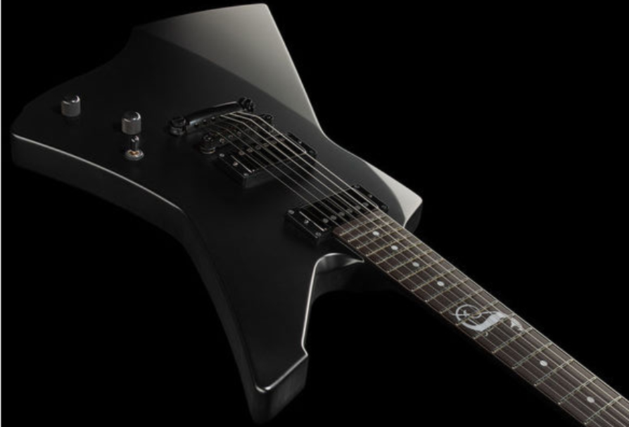 Esp Custom Shop James Hetfield Snakebyte Jap Signature 2h Emg Eb - Black Satin - Metal electric guitar - Variation 2
