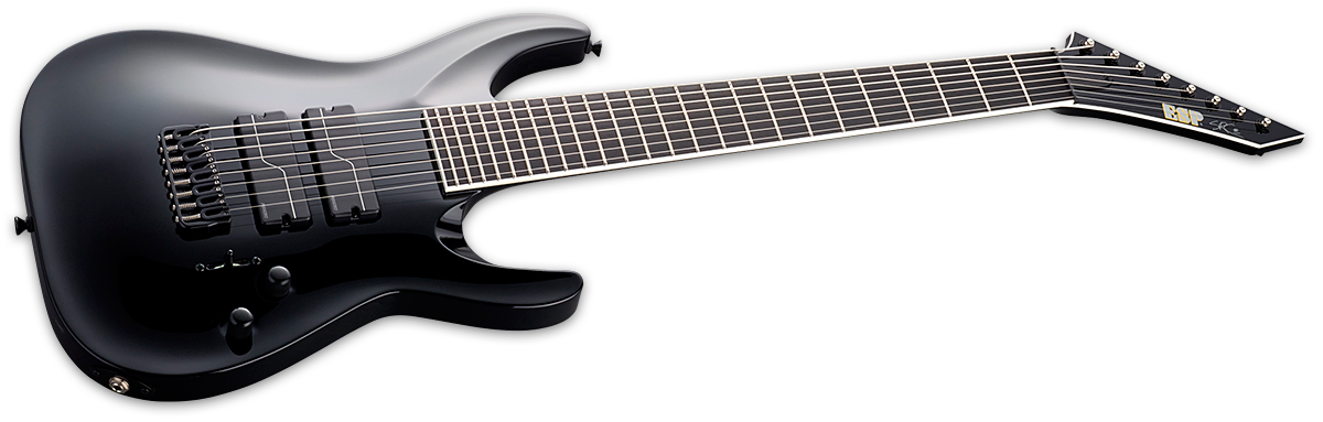 Esp Custom Shop Stef B8 Signature Jap 8c Baryton 2h Fishman Fluence Ht Eb - Black - Signature electric guitar - Variation 2