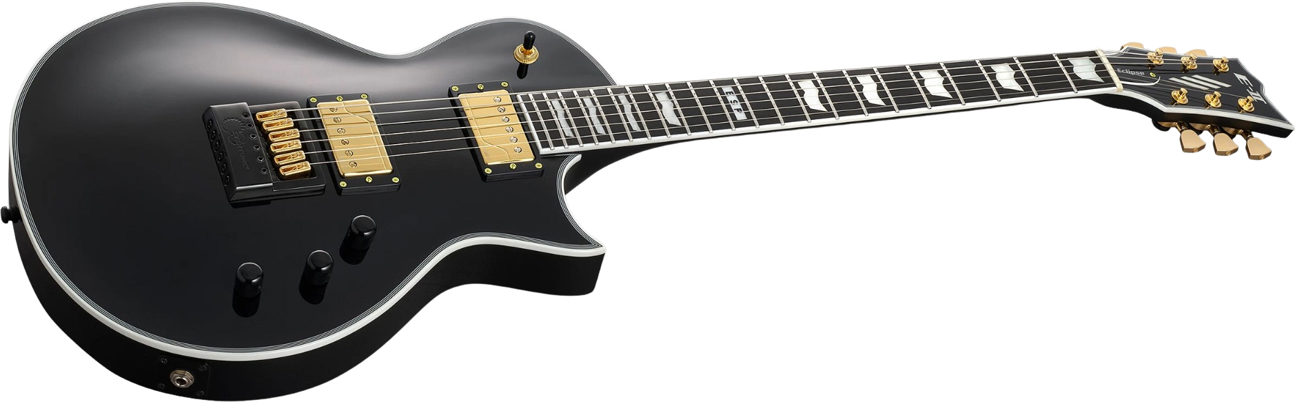 Esp E-ii Eclipse Full Thickness Evertune Jap 2h Fishman Fluence Modern Ht Eb - Gloss Black - Single cut electric guitar - Variation 1