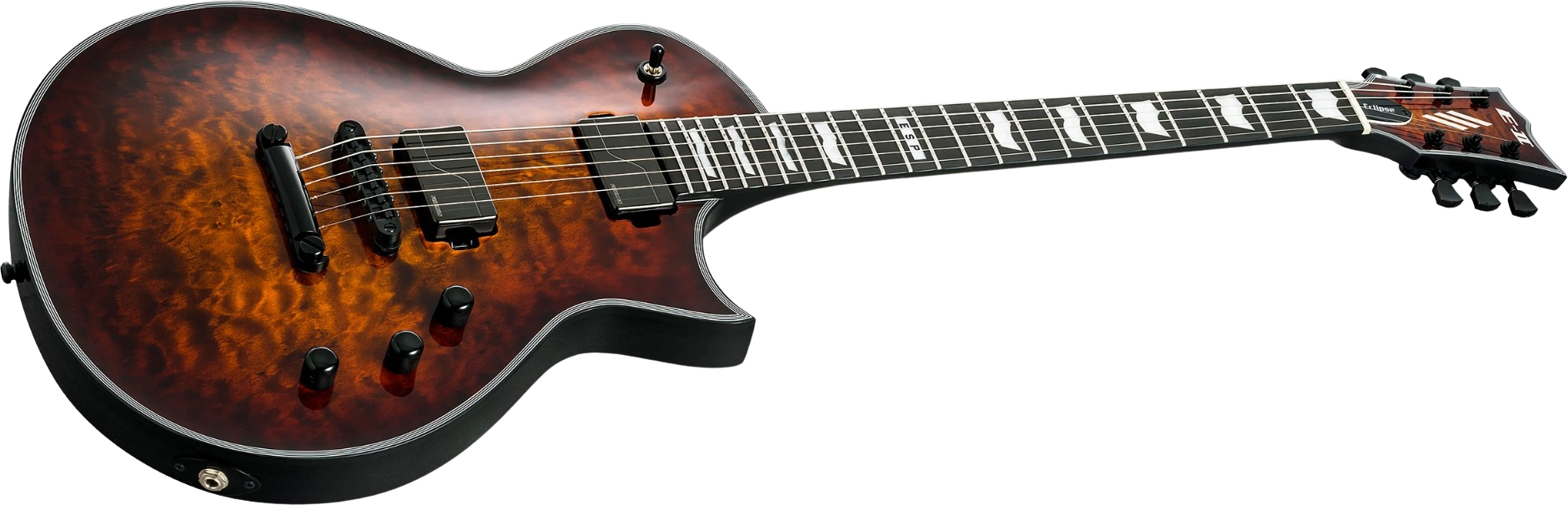 Esp E-ii Eclipse Jap 2h Fishman Fluence Modern Ht Eb - Tiger Eye Sunburst - Single cut electric guitar - Variation 1