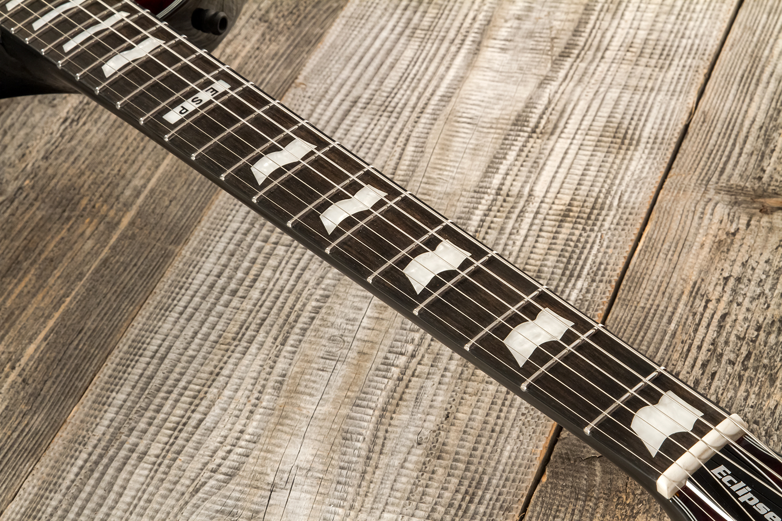Esp E-ii Eclipse Jap 2h Fishman Fluence Modern Ht Eb - Tiger Eye Sunburst - Single cut electric guitar - Variation 8