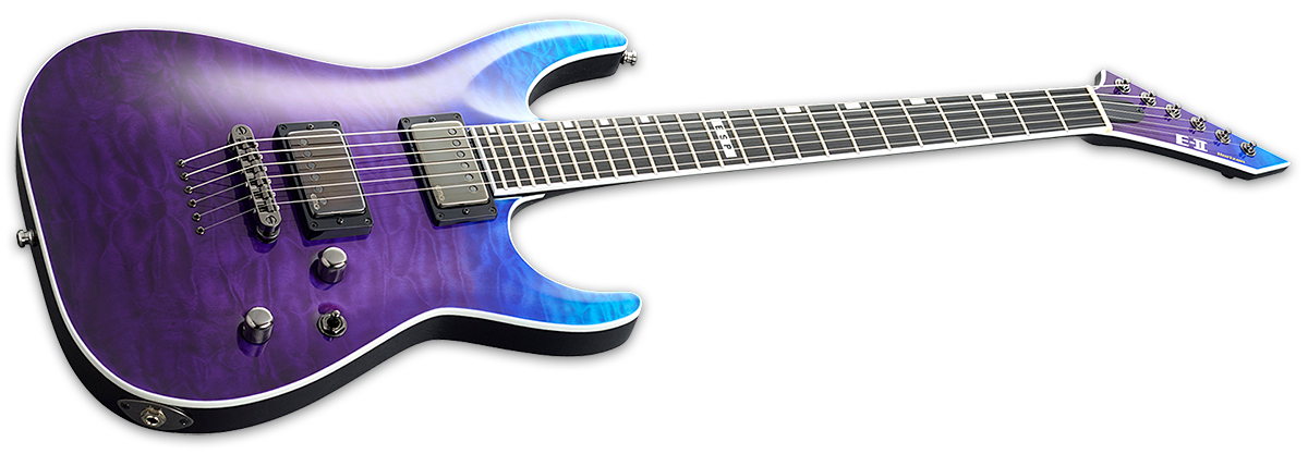 Esp E-ii Horizon Nt-ii Hh Emg Eb - Blue-purple Gradation - Str shape electric guitar - Variation 2