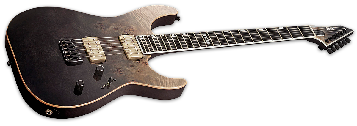 Esp E-ii M-ii Nt Jap 2h Bare Knuckle Ht Eb - Black Natural Fade - Str shape electric guitar - Variation 1