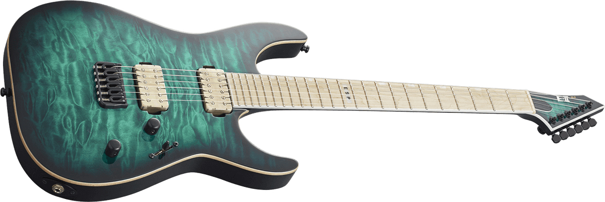 Esp E-ii M-ii Nt Japon Bare Knuckle Hh Fr Mn - Black Turquoise Burst - Str shape electric guitar - Variation 1