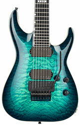 7 string electric guitar Esp E-II Horizon FR-7 Standard - Black turquoise burst