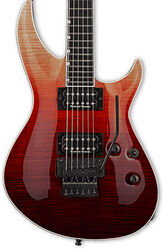 Str shape electric guitar Esp E-II Horizon-III FR (Japan) - Black cherry fade