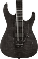 Str shape electric guitar Esp E-II M-II Neck Thru (Japan) - See thru black