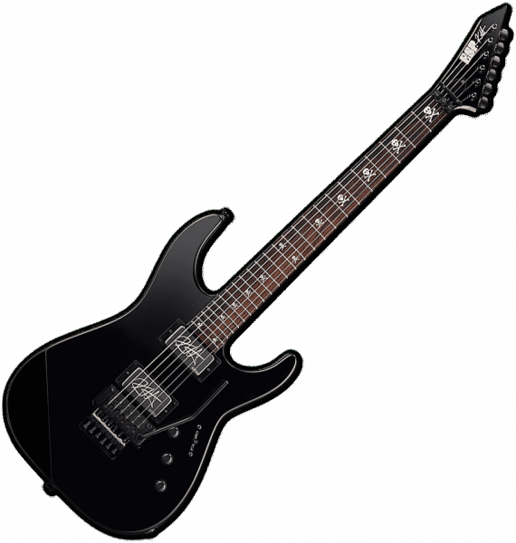 Solid body electric guitar Esp KH-2 Kirk Hammett Signature Neck-Thru - Gloss black