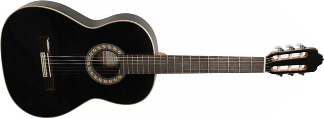 Esteve Gamberra Cedre Sycomore Rw - Black Gloss - Classical guitar 4/4 size - Main picture